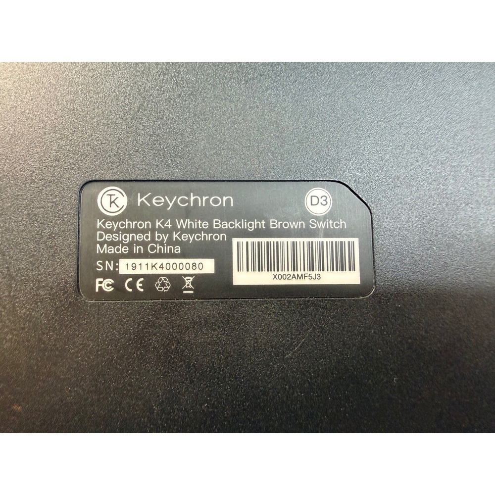 Keychron K4 Wireless Mechanical Keyboard Brown Switch White Backlight Grey Tan